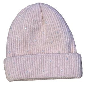 STEVE MADDEN Pearl Knitted Beanie Women's One Size Pink Light Peach